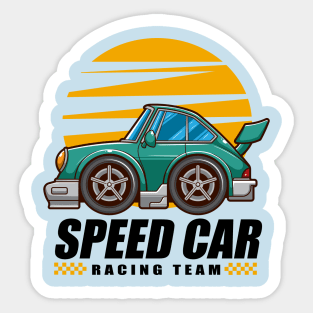 Mini Speed Car Racing Team Sticker